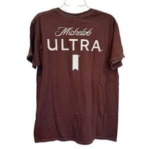 Michelob Ultra Beer Short Sleeve Brown Graphic Tee Medium NWT